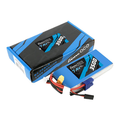 GA-B-RX-3500-2S1P-EC3 Gens Ace 3500mAh 7.4V 2S1P RX Lipo Battery Pack With JR And EC3 Plug