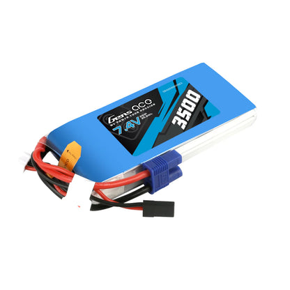 GA-B-RX-3500-2S1P-EC3 Gens Ace 3500mAh 7.4V 2S1P RX Lipo Battery Pack With JR And EC3 Plug