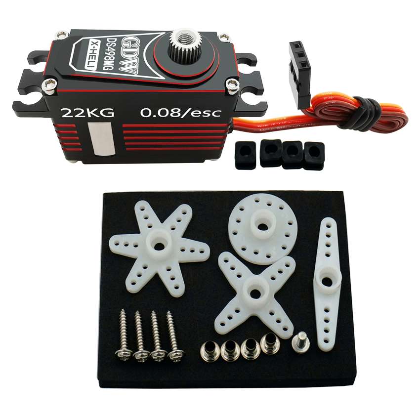 GDW-DS498MG GDW DS498MG 22kg 0.08sec Mini Metal HV Digital Servo Coreless Servo