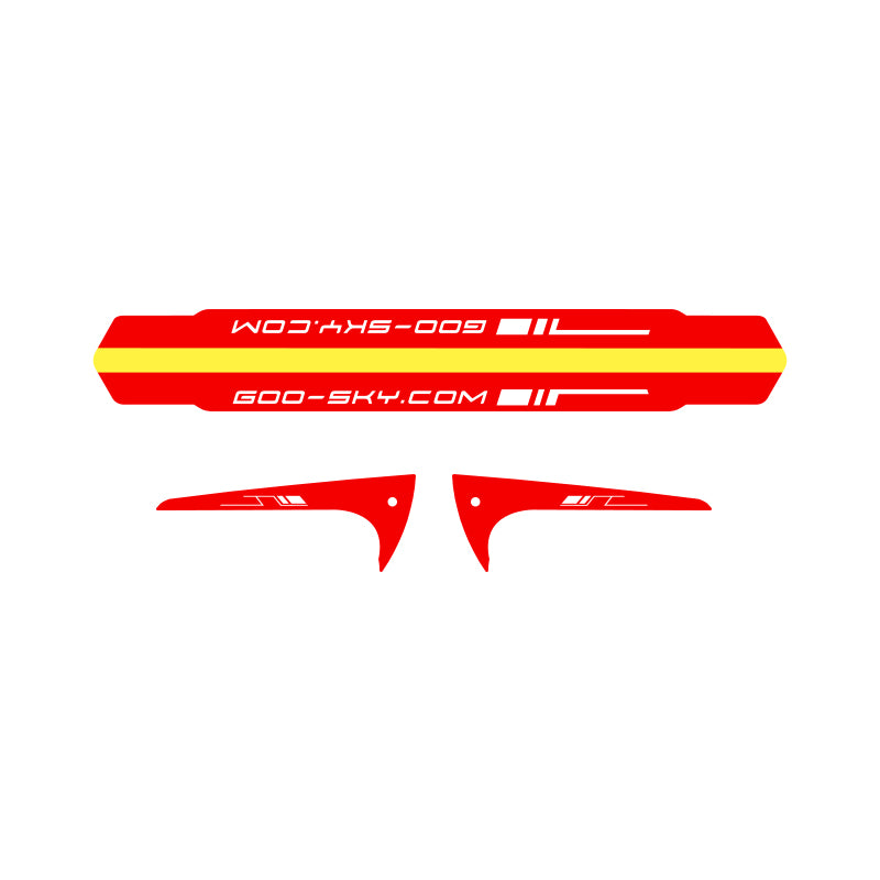 GT000086 Goosky S2 Tail Boom and fin sticker (3 sets, Red)