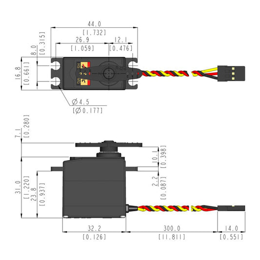 HS-5245MG Hitec 32g Cored Metal Gear 24T Digital Mini Servo