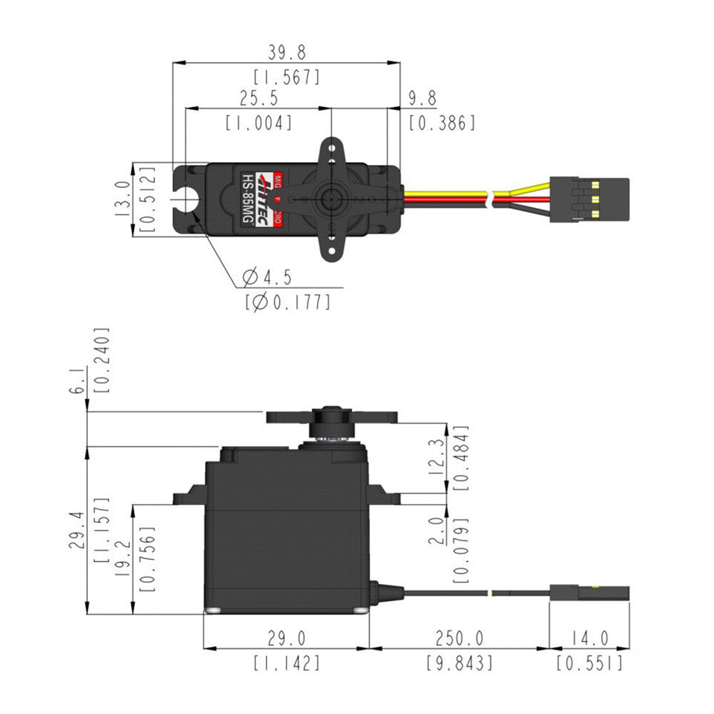HS-85MG Hitec 21.9g Metal Gear Analog Micro Servo