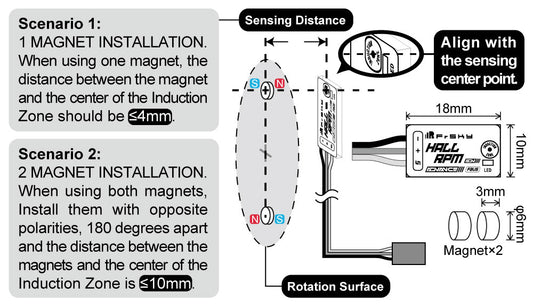 FrSky Hall RPM ADV Sensor – Magnetic RPM Telemetry, FBUS & Smart Port