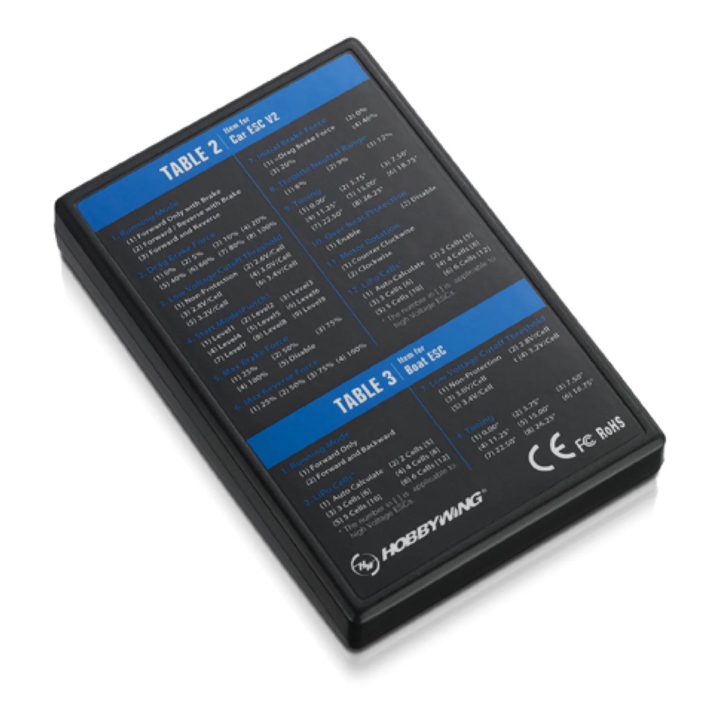 HW30501003 Hobbywing LED Program Card