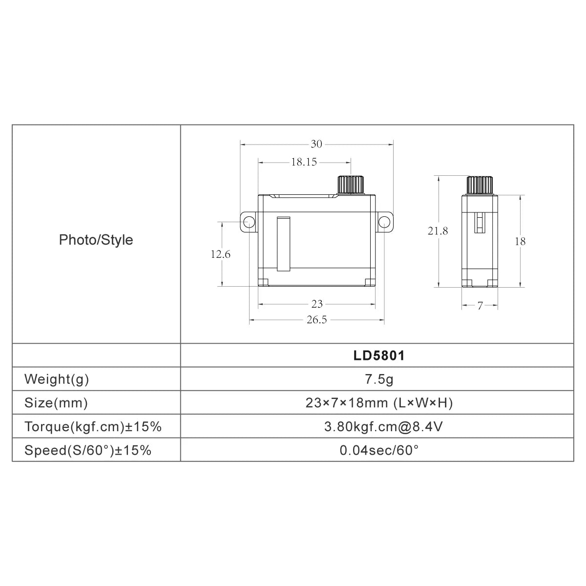 FrSky Xact LD5801A 7mm Ultra-Thin Coreless Servo – FBUS Telemetry (F3K / F5K Glider)