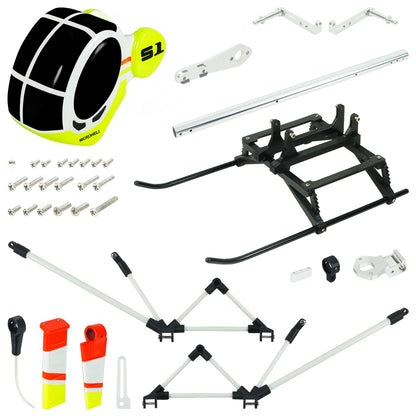 MH-GSS1-SH33 Microheli Airbrush Fiberglass Hughes 300 Scale w/ Landing Gear - GOOSKY S1 (YELLOW)