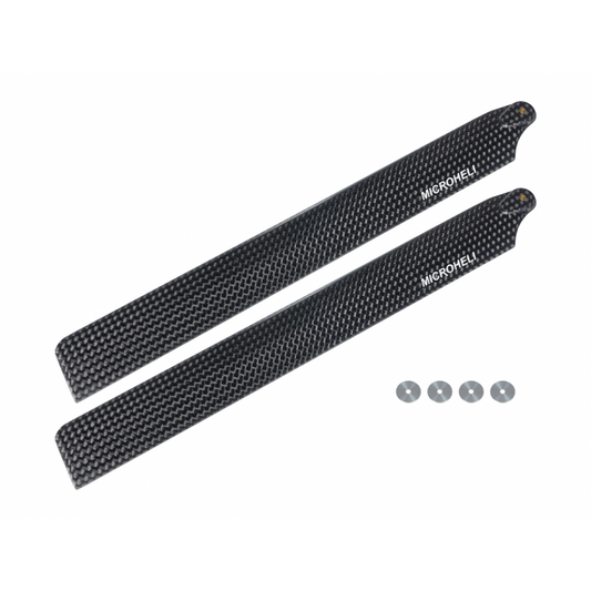 MH-M2EX003 Microheli Carbon Fiber Main Blades 185mm - OMP Hobby M2 V2 / EXP