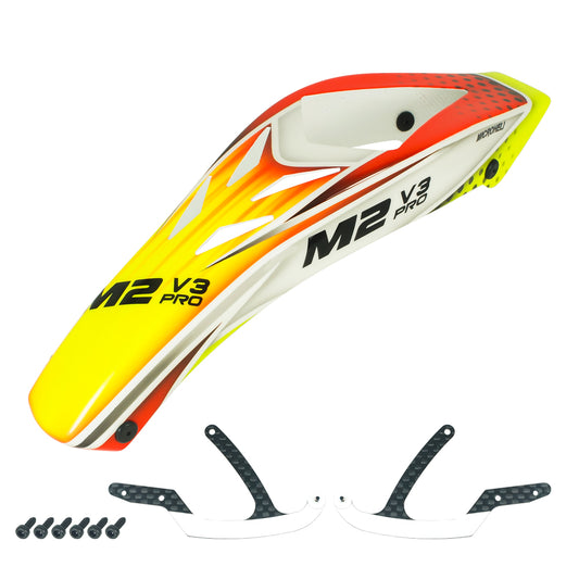 Microheli Airbrush Fiberglass King Cobra Fire Canopy for OMP Hobby M2 V3 Sport / Pro – MH-M2V3080KCF
