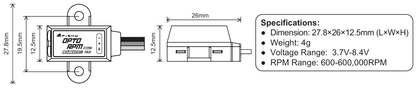 FrSky Opto RPM ADV Sensor – Optical RPM Telemetry, FBUS & Smart Port