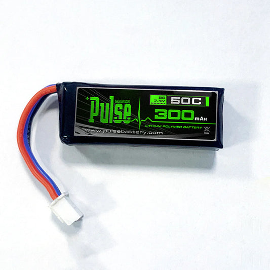 PLU50-3002 Pulse 300mAh 50C 7.4V 2S Lipo Battery - JST-XH Connector