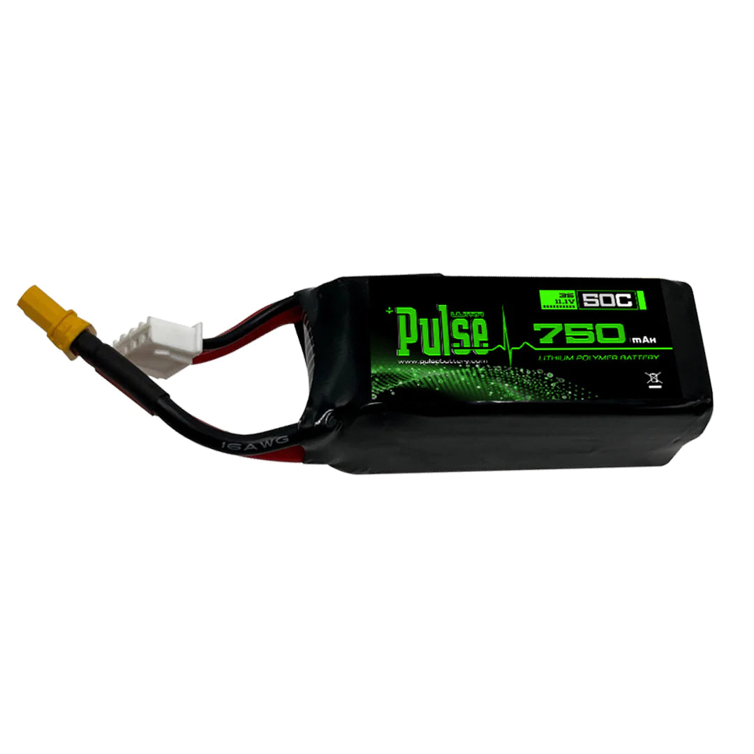 PLU50-7503 Pulse 750mAh 50C 11.1V 3S LiPo Battery - XT30 Connector - Goosky S2 Battery