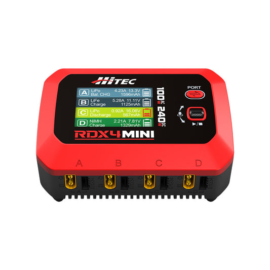 Hitec RDX4 Mini Four Port 240W DC / 100W AC Charger