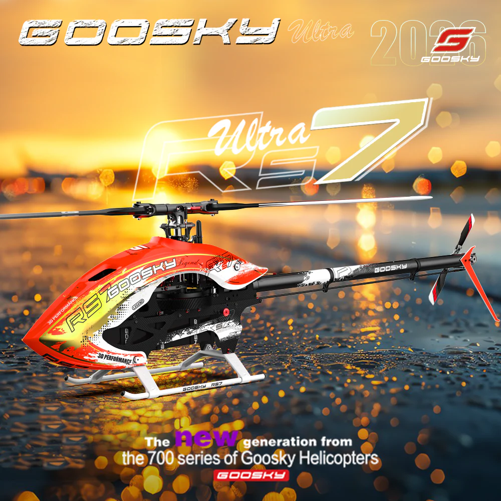 Goosky RS7 ULTRA Helicopter Kit w/o Blades – Orange