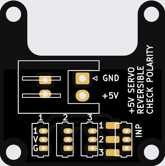 NERC-SERVO-PCB Black 20mm Flight controller 1.25mm Servo Board for Micro Heli Rotorflight