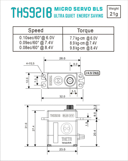 THS921B HV Micro Brushless Cyclic Servo