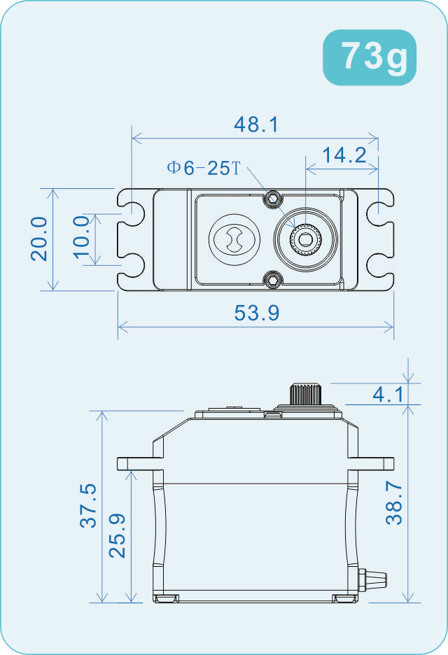 TS-RC1 THETA Razor-C1 NFC HV Standard Brushless Servo Blue