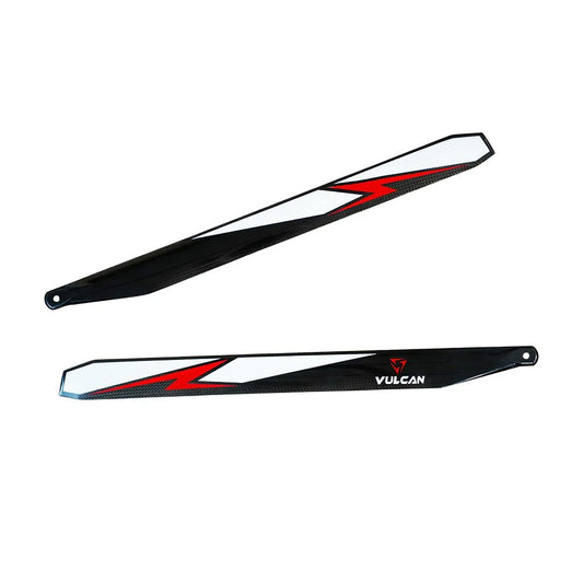 VMB-200R VULCAN ROTORS Precision Main Rotor Blades 200mm (RED)