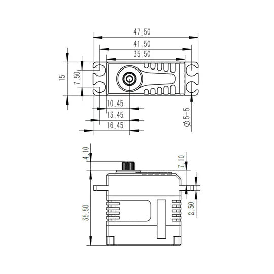 KST-X15-1809 KST X15-1809 Digital Servo HV 8.4V 0.07s 24.47kg.cm 340oz.in