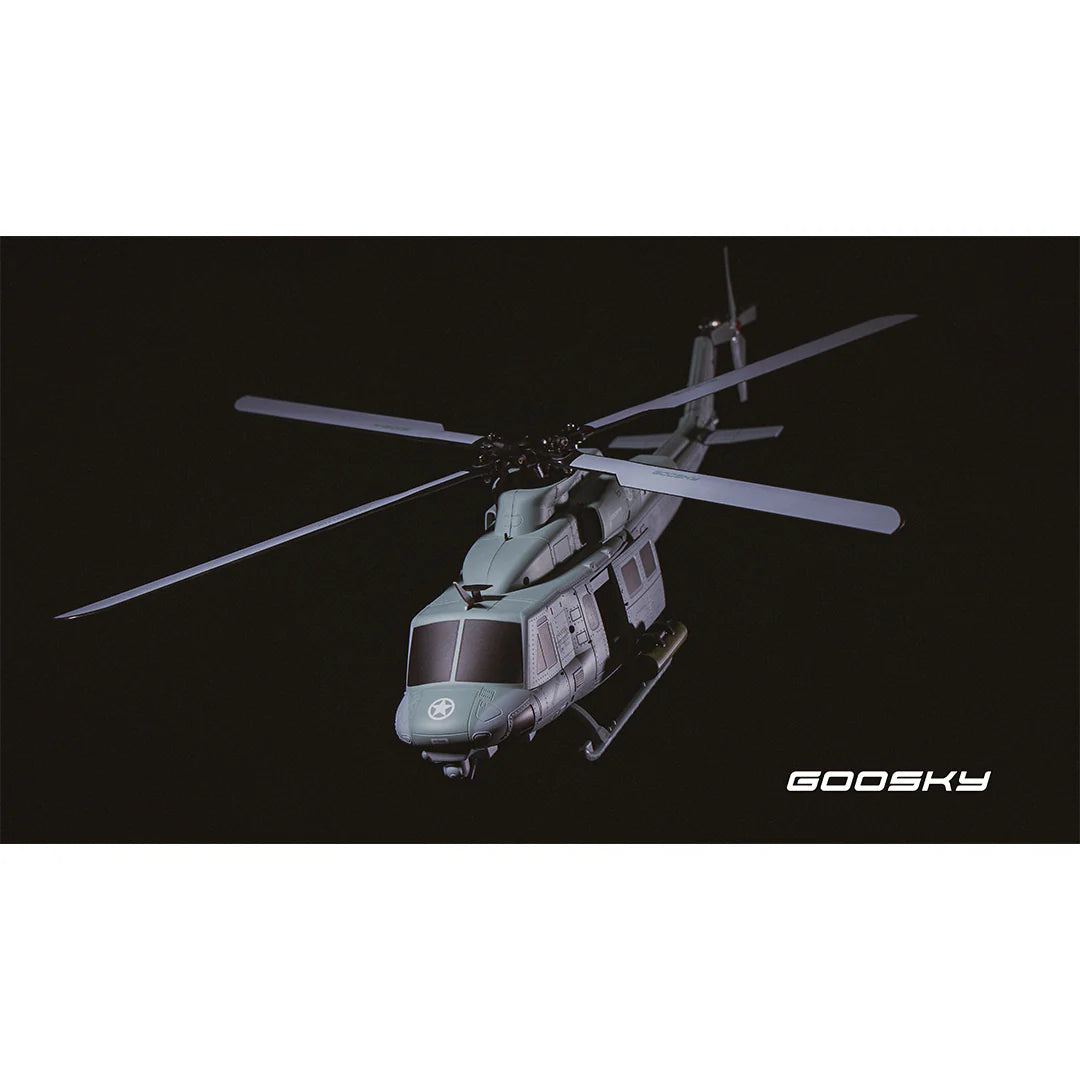 BAF050001-A Goosky E2 UH-1Y Venom BNF Helicopter with Carrying Case