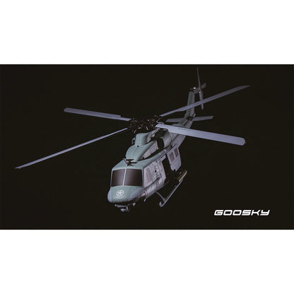 BAF050001-A Goosky E2 UH-1Y Venom BNF Helicopter with Carrying Case