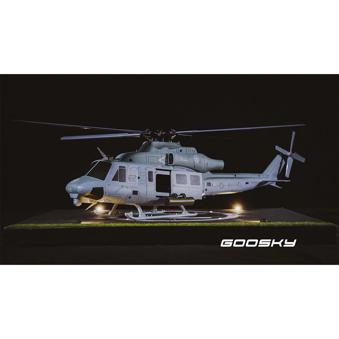 BAF050001-A Goosky E2 UH-1Y Venom BNF Helicopter with Carrying Case