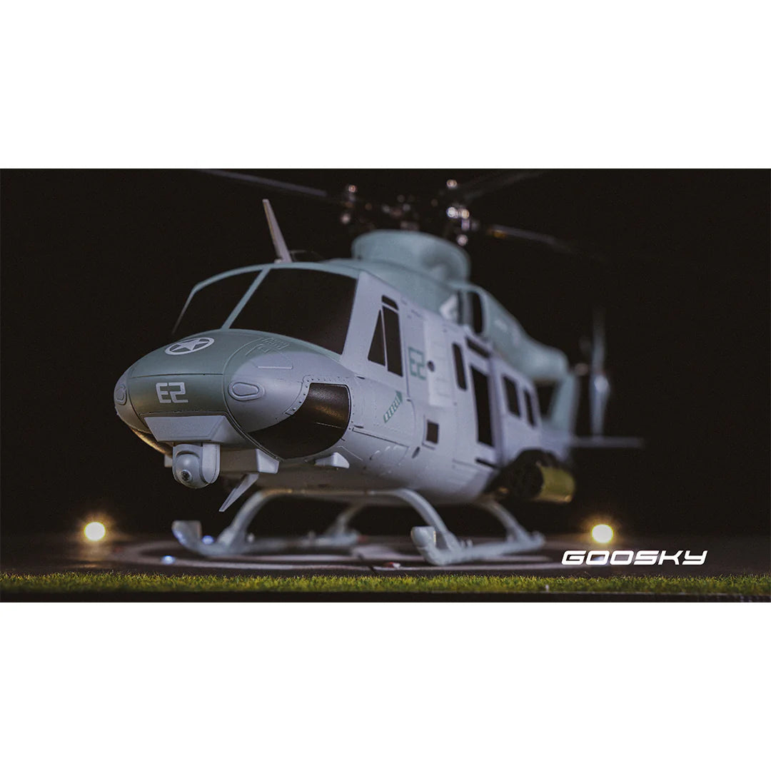 BAF050001-A Goosky E2 UH-1Y Venom BNF Helicopter with Carrying Case