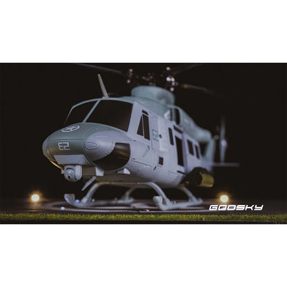 BAF050001-A Goosky E2 UH-1Y Venom BNF Helicopter with Carrying Case