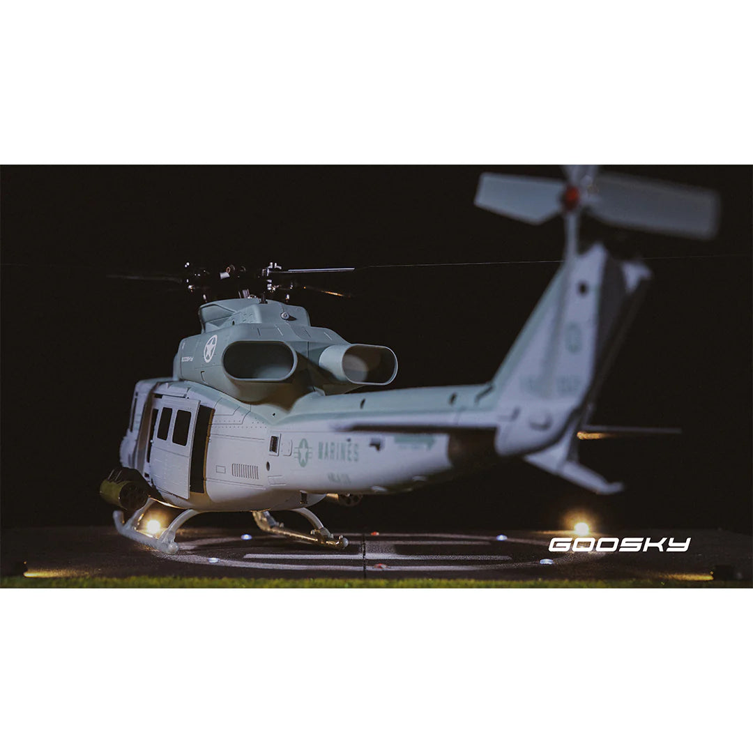 BAF050001-A Goosky E2 UH-1Y Venom BNF Helicopter with Carrying Case