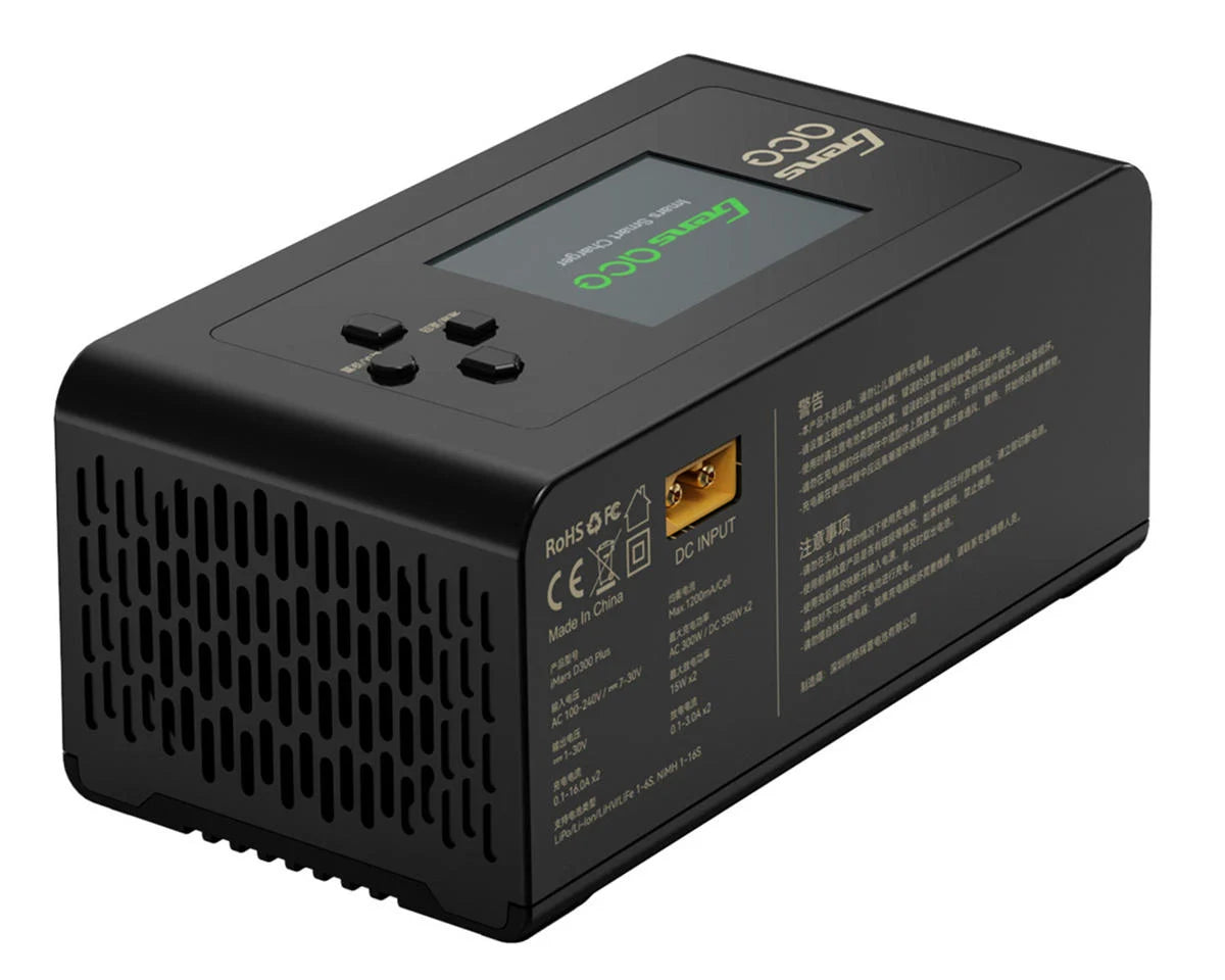 GEA300WPLUS Gens Ace iMars D300 Plus G-Tech Smart Dual AC/DC Charger (6S/16A) (AC-300W) (DC-350W x2) w/Bluetooth App Control
