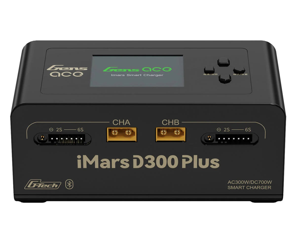 GEA300WPLUS Gens Ace iMars D300 Plus G-Tech Smart Dual AC/DC Charger (6S/16A) (AC-300W) (DC-350W x2) w/Bluetooth App Control