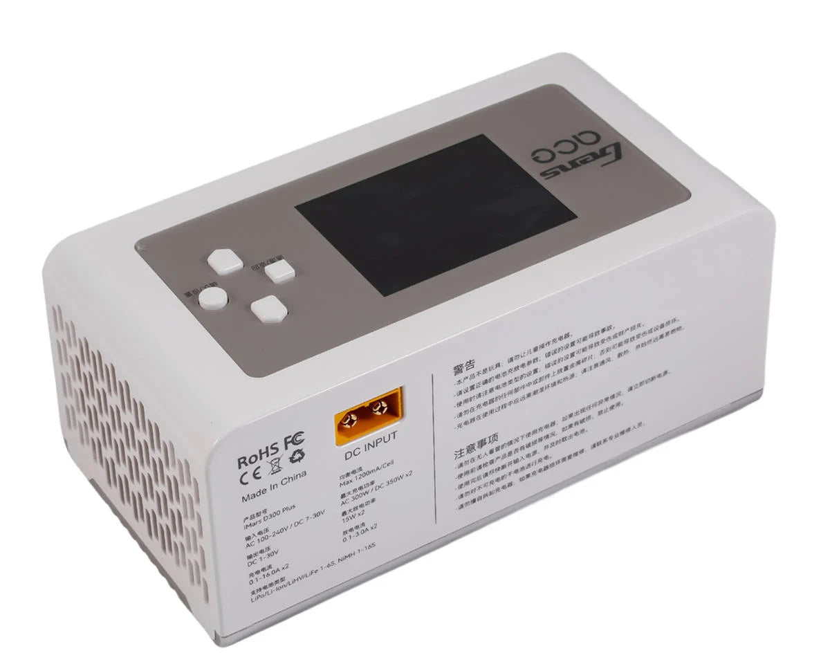 GEA300WPLUS Gens Ace iMars D300 Plus G-Tech Smart Dual AC/DC Charger (6S/16A) (AC-300W) (DC-350W x2) w/Bluetooth App Control