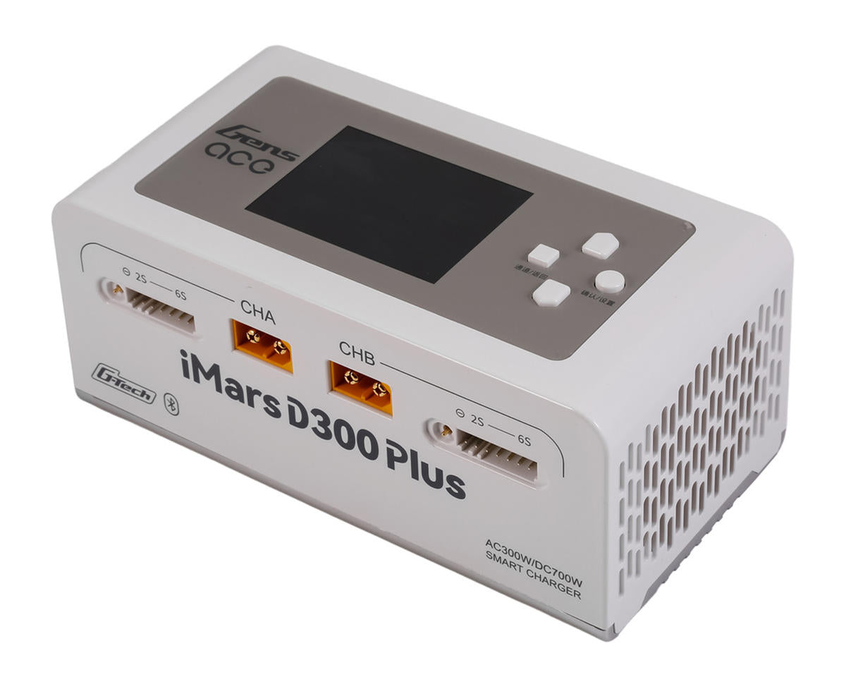 GEA300WPLUS Gens Ace iMars D300 Plus G-Tech Smart Dual AC/DC Charger (6S/16A) (AC-300W) (DC-350W x2) w/Bluetooth App Control