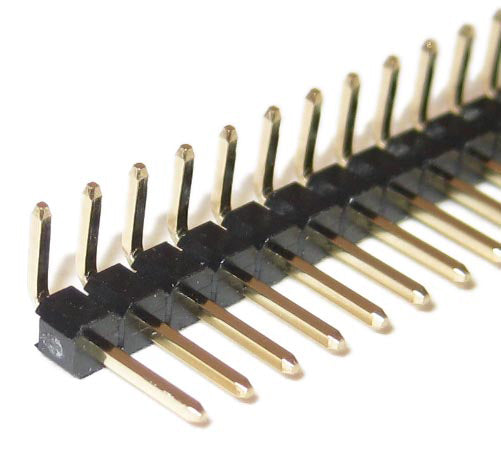 HH-PT1IN_SRRAH40 Gold Single Row Right Angle Header - 40 Pin (x1)