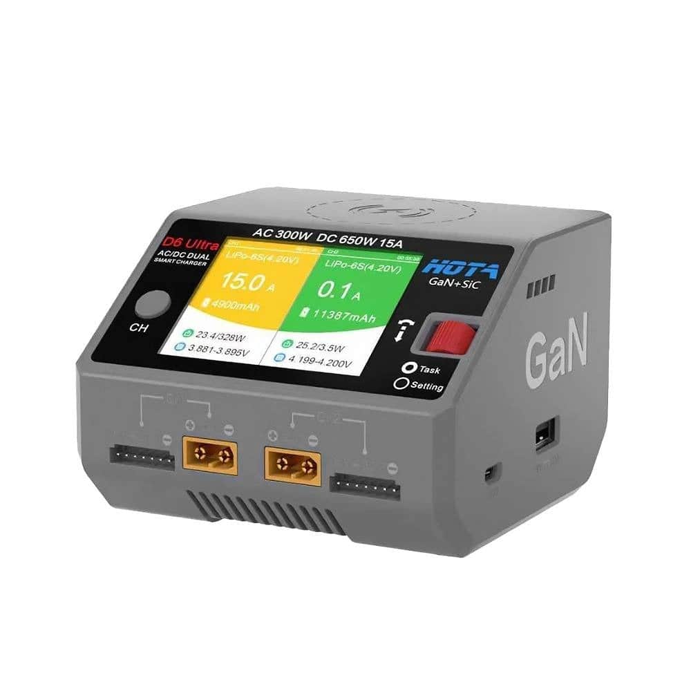 HOTA D6 Ultra GaN + SiC AC/DC Dual Channel Charger