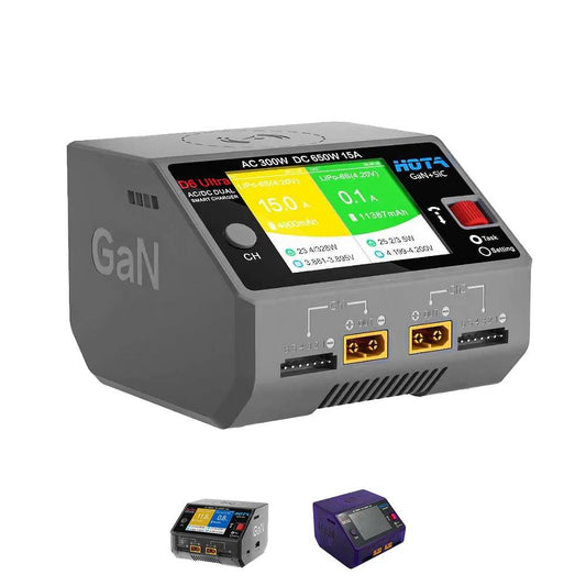 HOTA D6 Ultra GaN + SiC AC/DC Dual Channel Charger