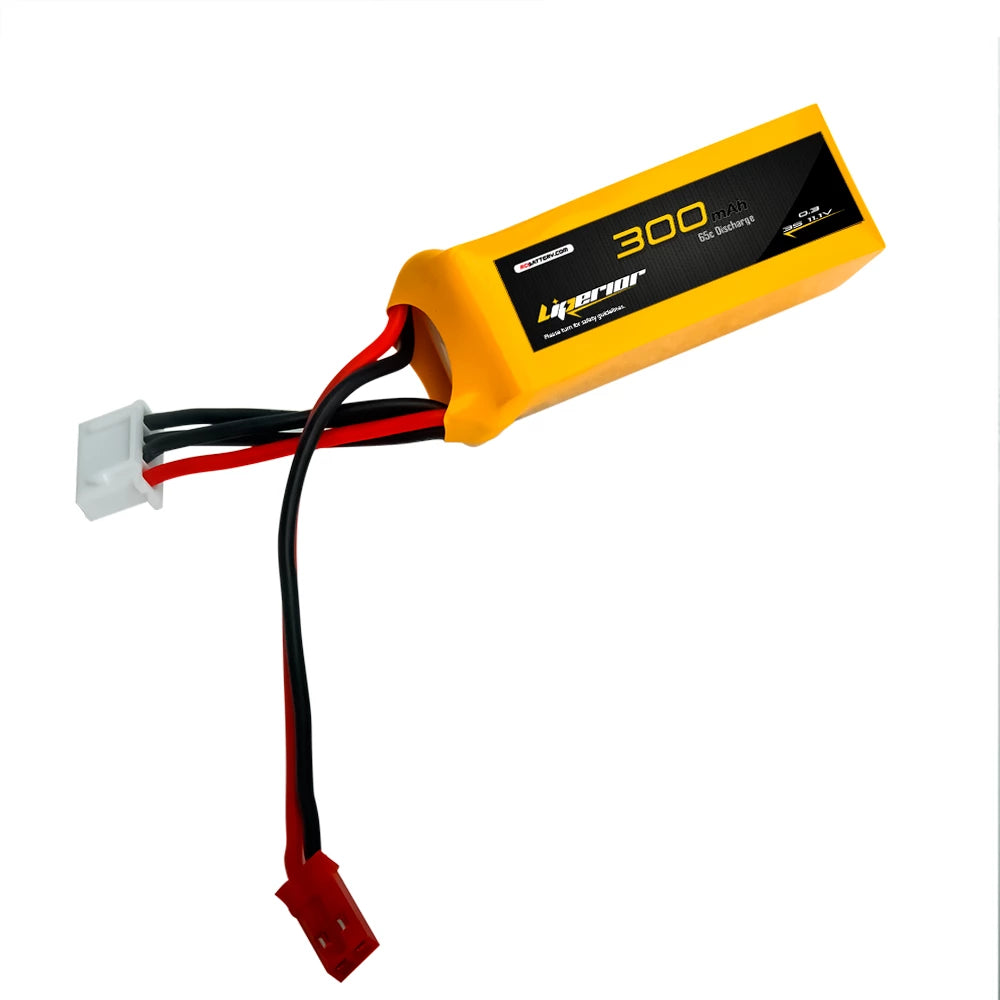 LP3002S65 Liperior 300mAh 2S 65C 7.4V Lipo Battery JST Plug