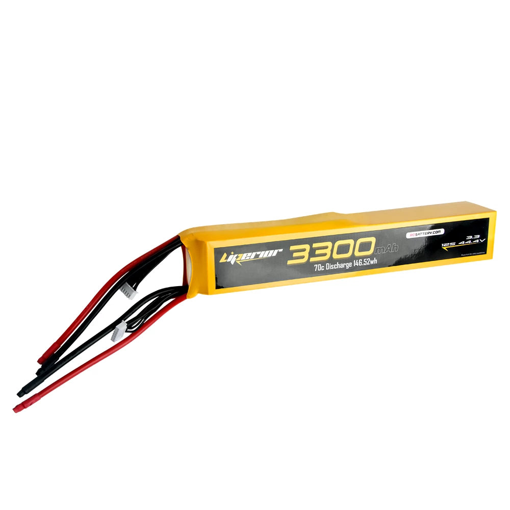 LP330012S70 Liperior 3300mAh 12S 70C 44.4V Lipo Battery Pack Bare Wires