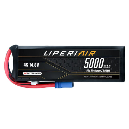 LPL50006S80-E LiperiAir 5000mAh 6S 80C 22.2V Lipo Battery EC5 Plug