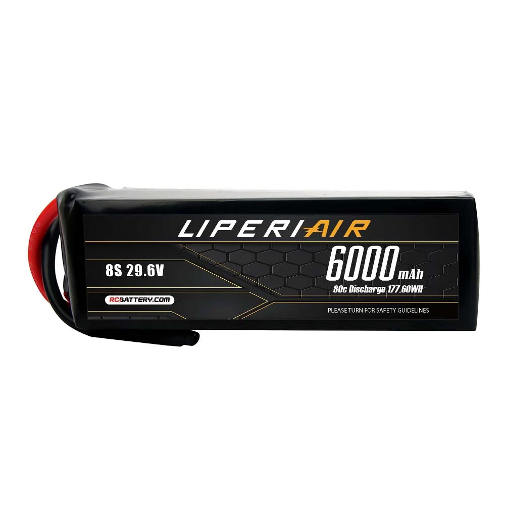 LPL60008S80 LiperiAir 6000mAh 8S 80C 29.6V Lipo Battery No connector