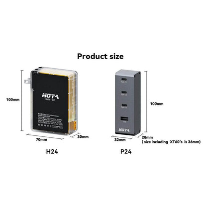 HOT-P24 HOTA P24 PD 248W USB Type-C Charger w/ 3-6S XT60 Input