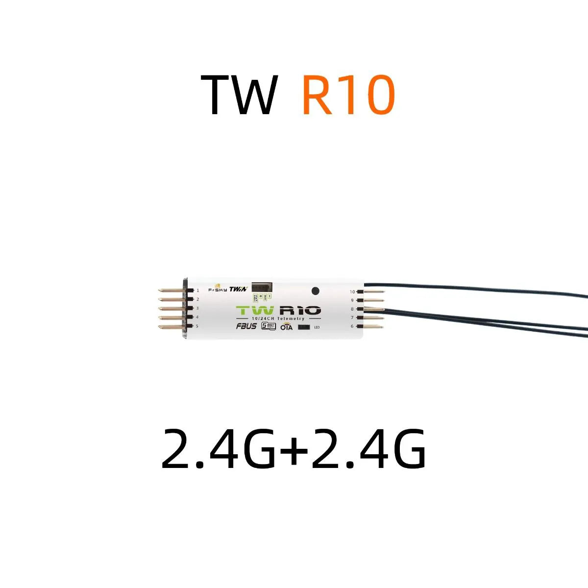 FSK-03022041 FrSky TW R10 Dual 2.4G Receiver with 10 Ports