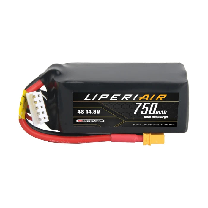 LiperiAir 750mAh 4S 100C 14.8V LiPo battery with XT30 plug