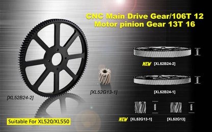 XL52B24-2 106T Heavy Duty CNC Main Gear 12MM